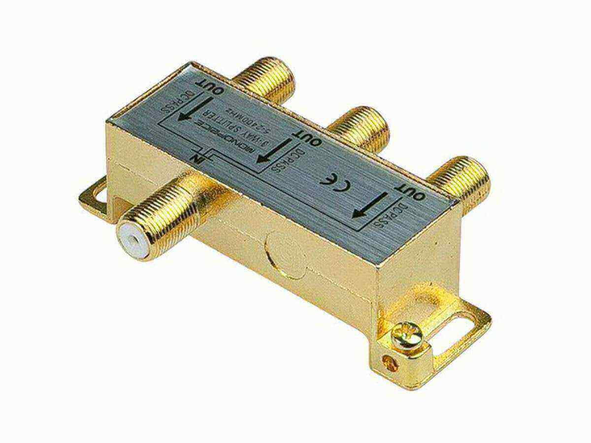 Monoprice 3-Way Coaxial Splitter for multiple outputs, ideal for 6th of January sale with a lifetime warranty.