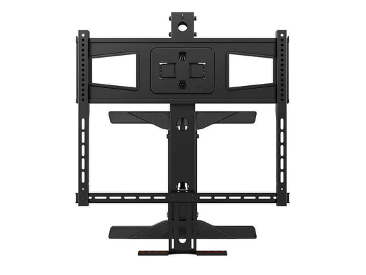 Monoprice Full-Motion TV Wall Mount with pull-down feature, ideal for above fireplace setups, perfect for the 6th of January sale.
