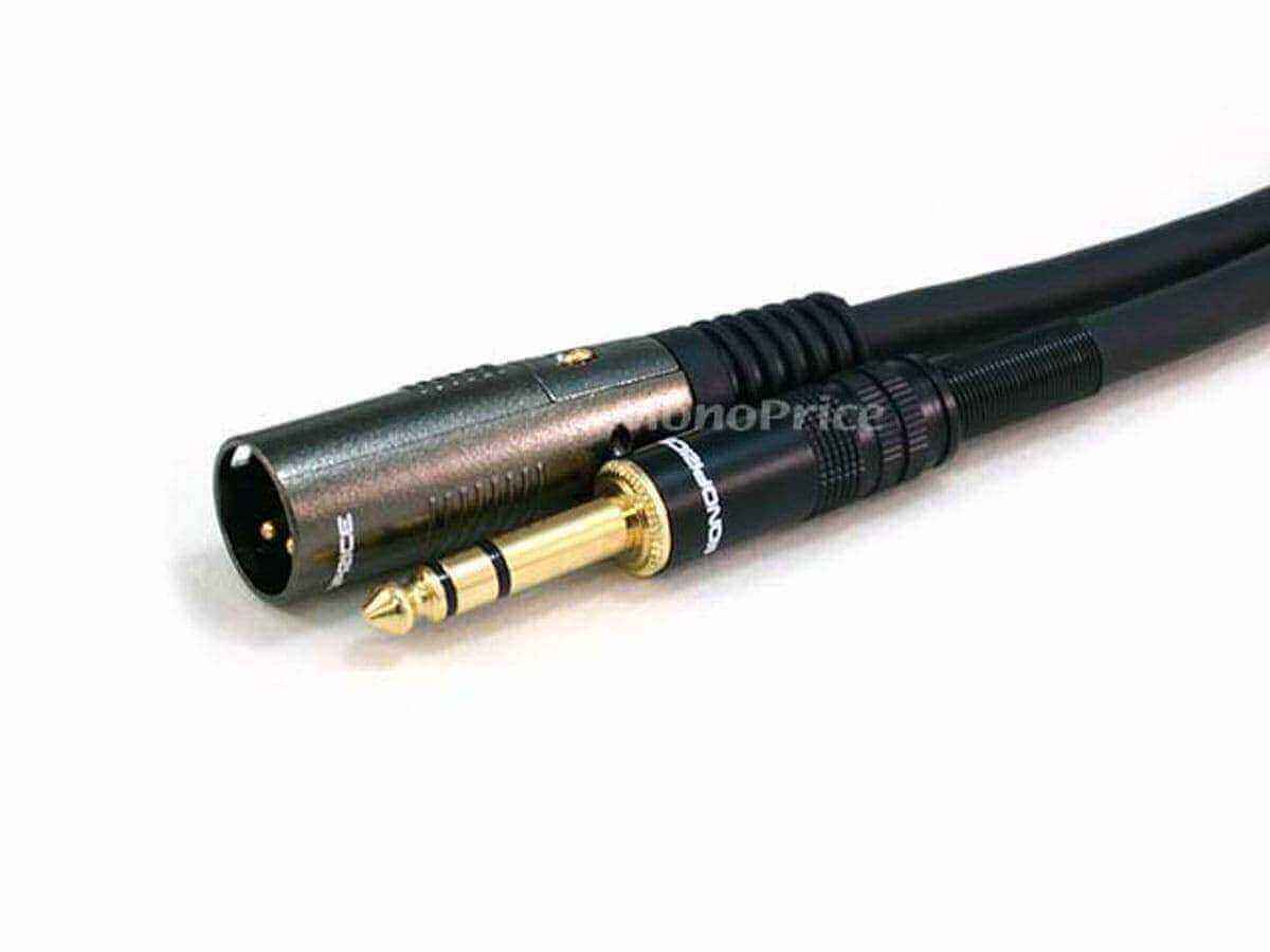 Monoprice 1.5ft XLR to 1/4in TRS male cable for pro audio, ideal for the 6th of January sale.