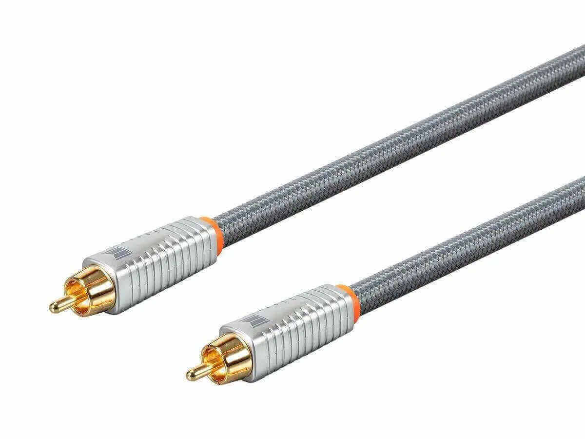 Monolith by Monoprice 1m digital audio coaxial cable with silver-plated connectors, ideal for low-loss transfer, 6th of January sale.