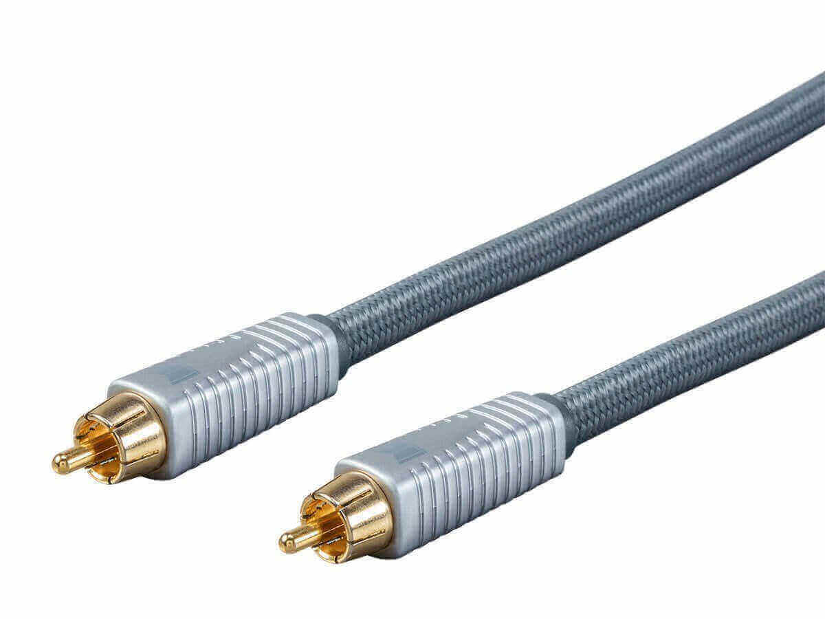 Monolith 3ft RCA Cable with 24K gold plated connectors and braided OFC shield, perfect for audio quality during the 6th of January sale.