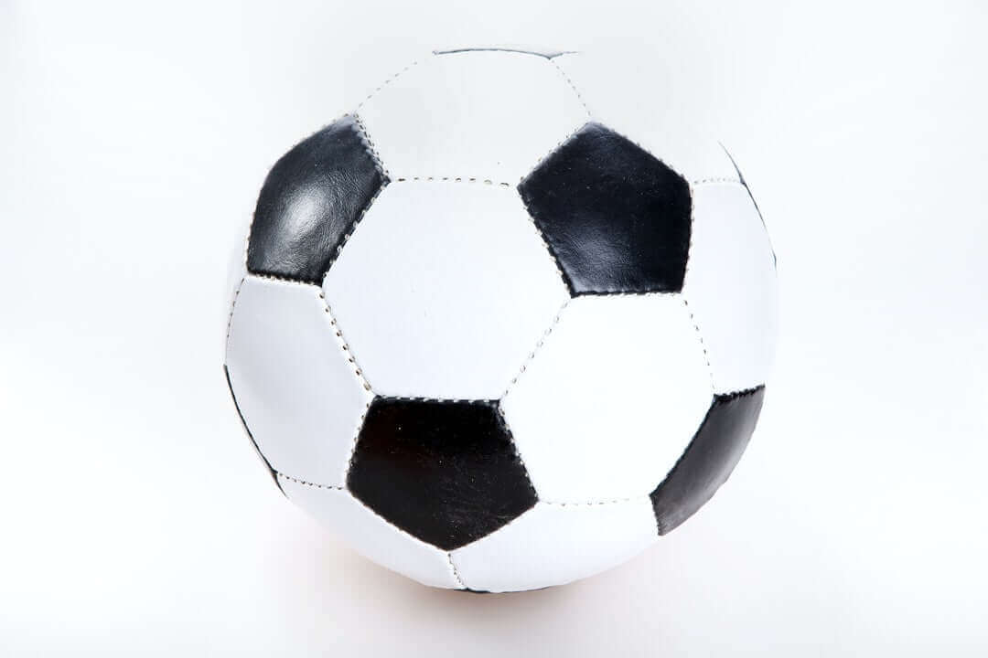 Classic black and white soccer ball on a white background, high-quality material, suitable for all age groups